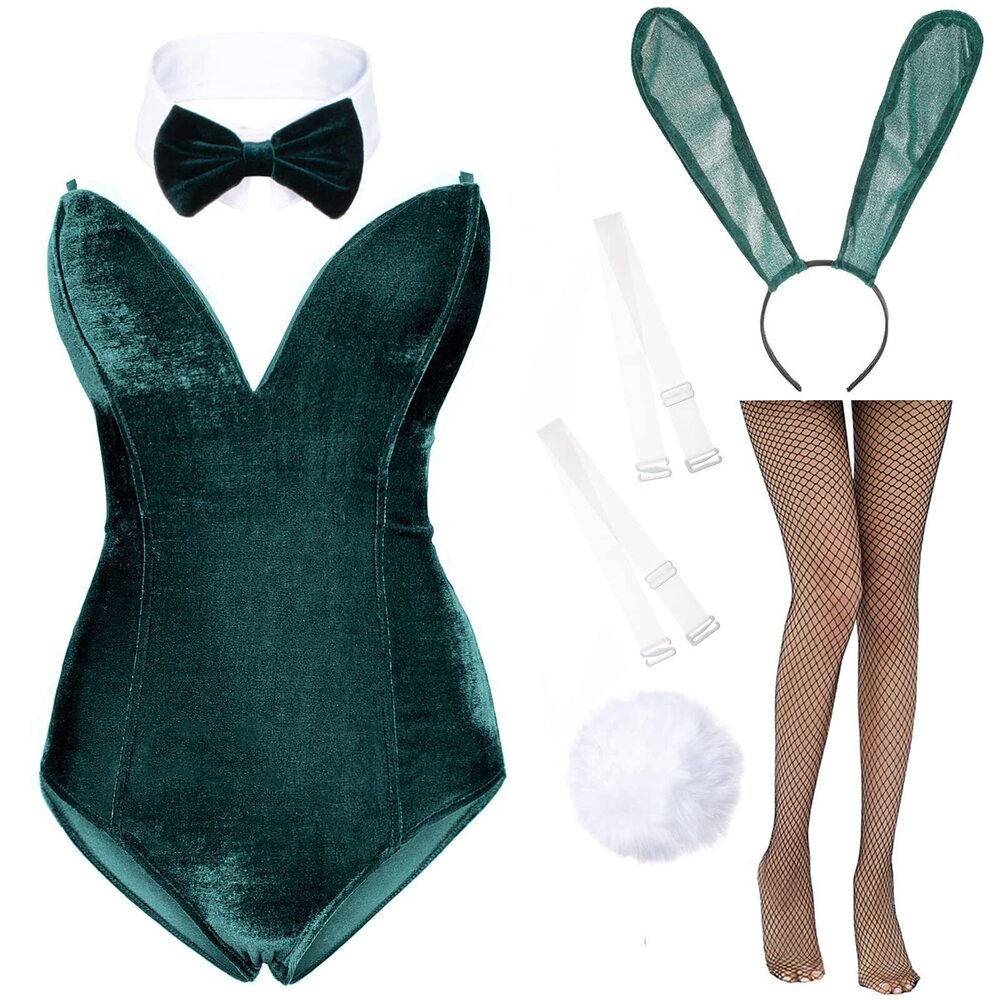 5284 Anime Bunny Girl Costume One Piece Bodysuit Halloween Cosplay Catsuit